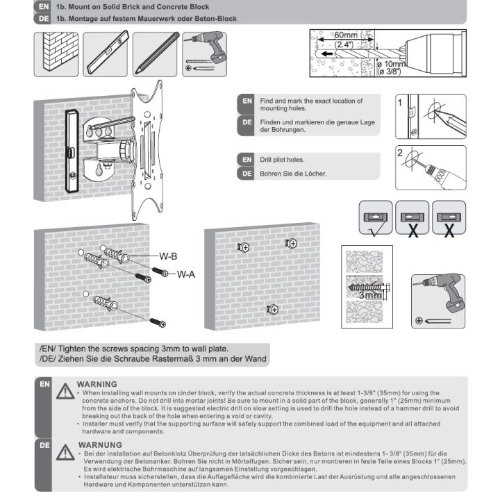 Maclean MC-501A Universal Wall TV Bracket 23-42 uo to 30kg vesa 200x200 Black