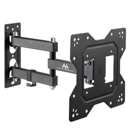 Maclean MC-700N TV Monitor Wall Mount Universal max VESA 200x20 23 -43 30kg Black Extendable Tilting for Small TVs