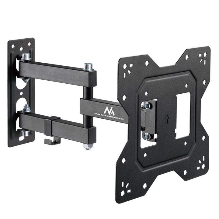 Maclean MC-700N TV Monitor Wall Mount Universal max VESA 200x20 23 -43 30kg Black Extendable Tilting for Small TVs