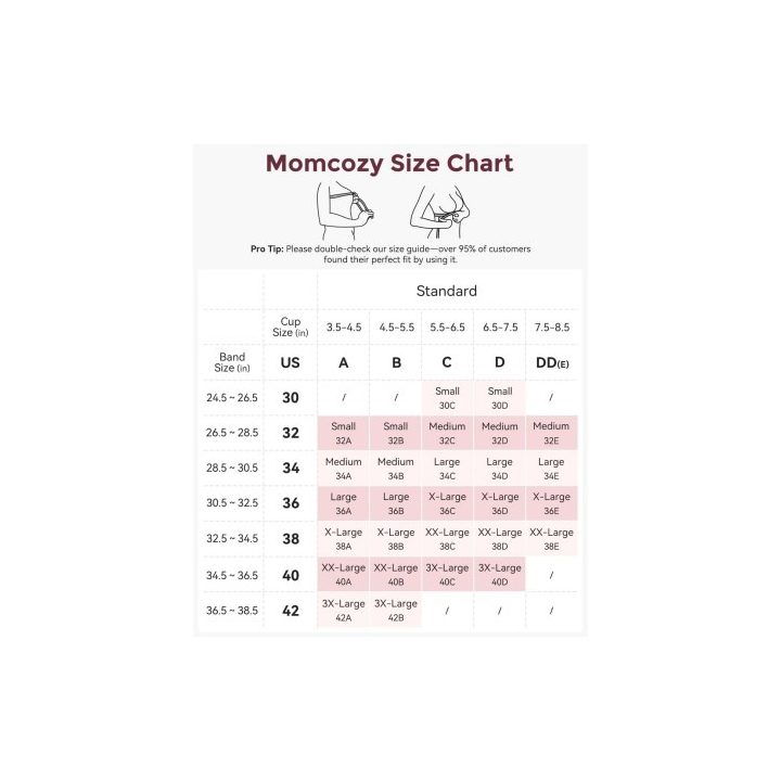 Momcozy YN21 Nursing bra size 3XL Nude