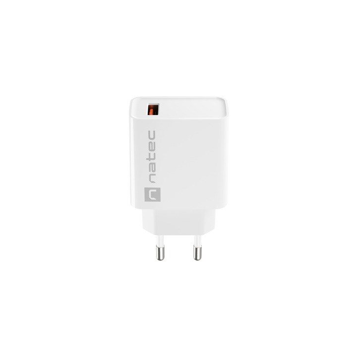 NATEC NETWORK CHARGER RIBERA USB-A 18W WHITE