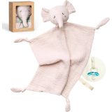 Momcozy cotton elephant comforter for babies pink