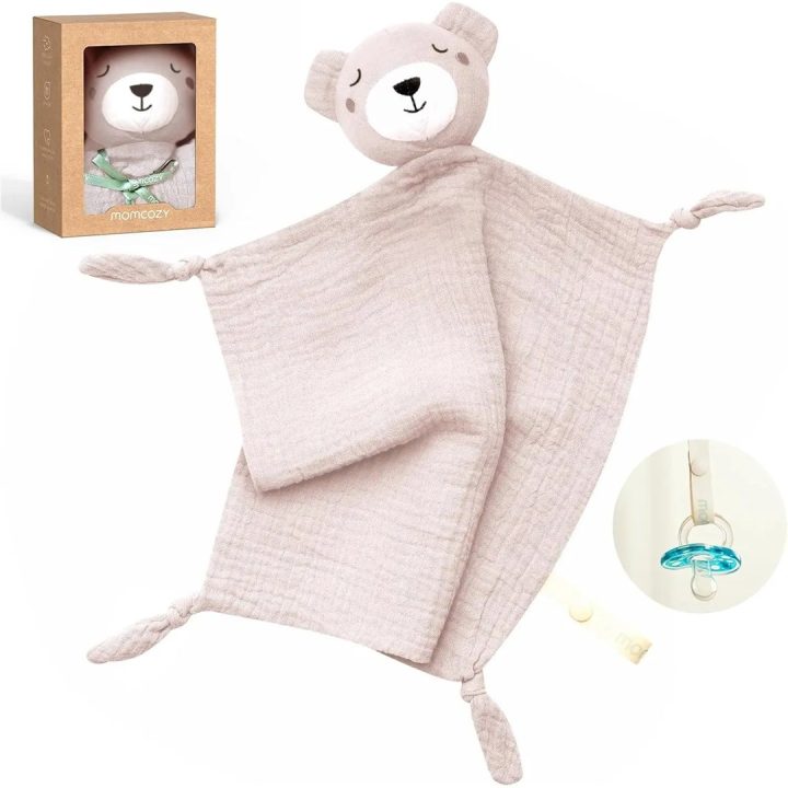 Momcozy cotton teddy bear for babies pink