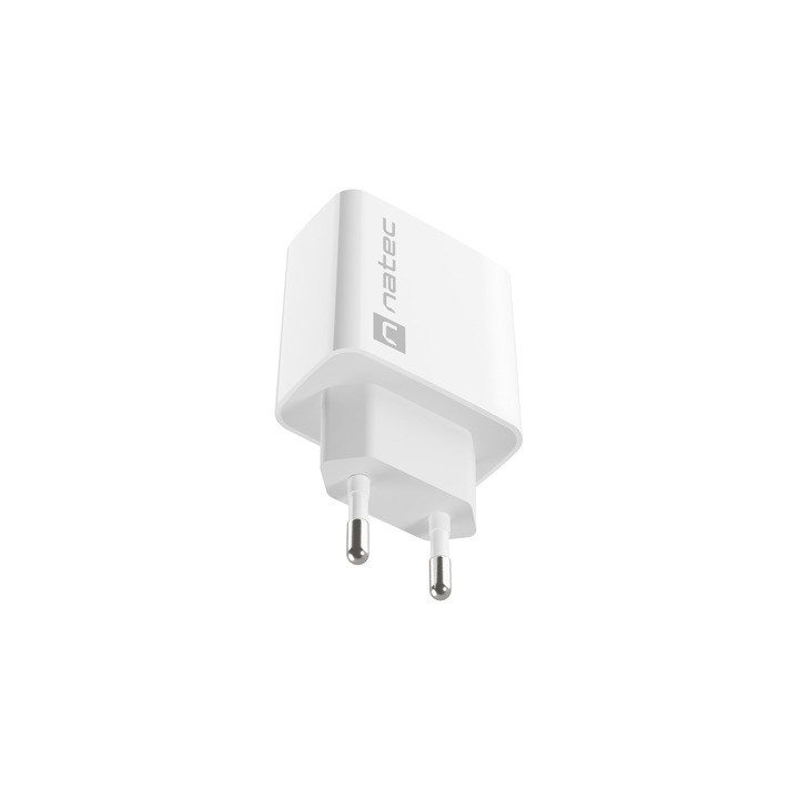 NATEC NETWORK CHARGER RIBERA USB-A 18W WHITE
