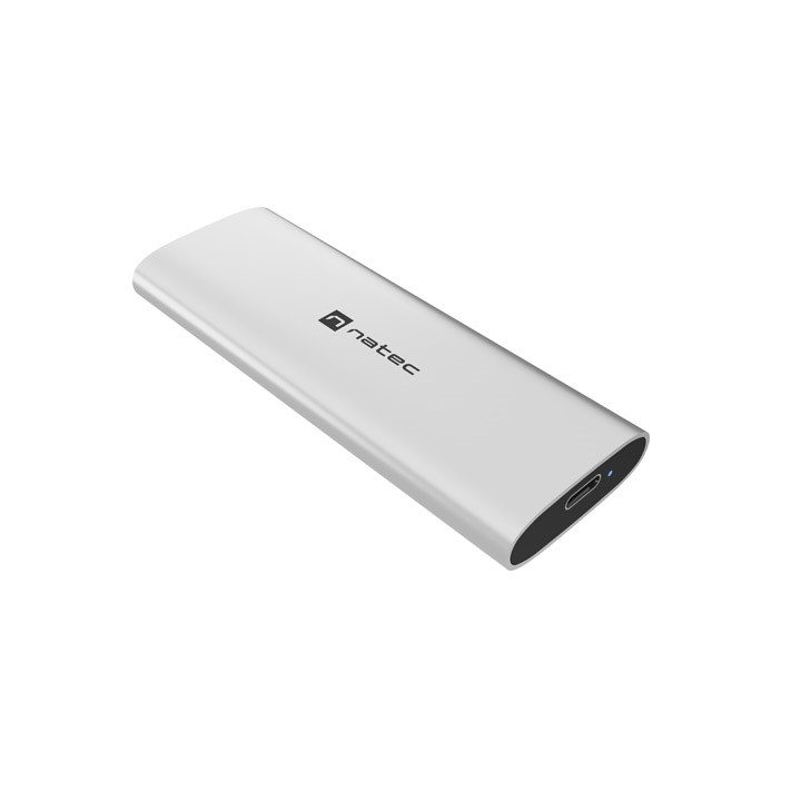 NATEC RHINO M.2 NVME LITE EXTERNAL SSD ENCLOSURE USB-C 3.2 GEN 2 ARCTIC SILVER