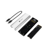 NATEC RHINO M.2 NVME LITE EXTERNAL SSD ENCLOSURE USB-C 3.2 GEN 2 ARCTIC SILVER