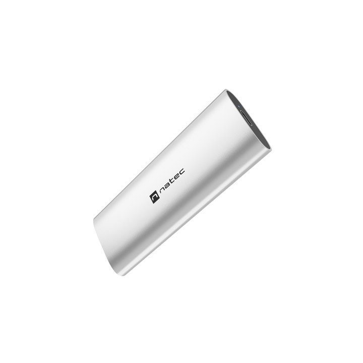 NATEC RHINO M.2 NVME LITE EXTERNAL SSD ENCLOSURE USB-C 3.2 GEN 2 ARCTIC SILVER