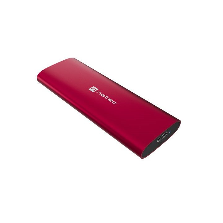 NATEC RHINO M.2 NVME LITE EXTERNAL SSD ENCLOSURE USB-C 3.2 GEN 2 RUBY RED