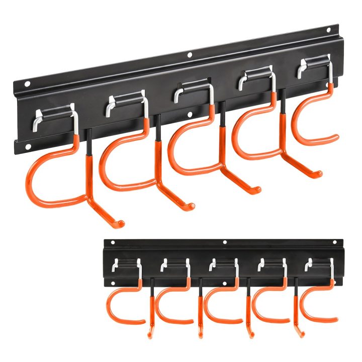 Maclean Wall-Mounted Garden Tool Organizer steel with hooks max. load 30 kg width 40 cm MC-193