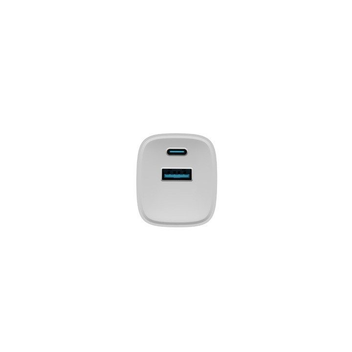 NATEC RIBERA GAN CHARGER 1X USB-A + 1X USB-C 30W WHITE