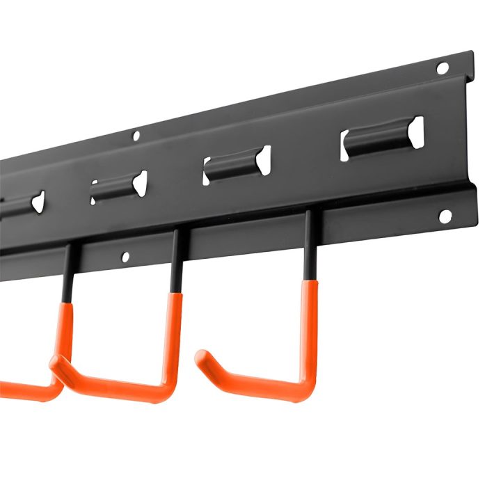 Maclean Wall-Mounted Garden Tool Organizer steel with hooks max. load 30 kg width 40 cm MC-193