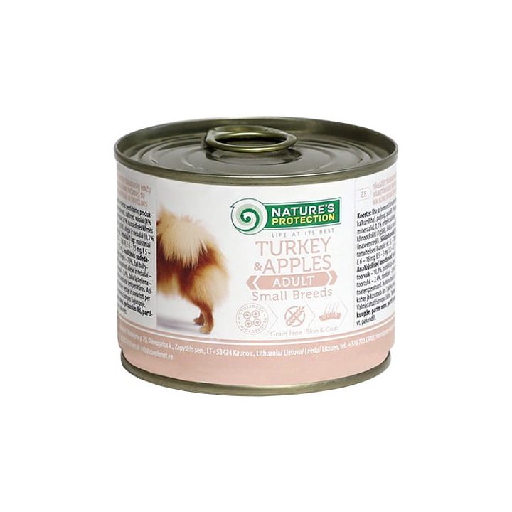 NATURE'S PROTECTION Adult Small Turkey and Apples - wet dog food - 200 g