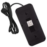 Maclean power strip 6 socket extension + 4xUSB 110-240V AC 50/60Hz 2.1A max 2500W 1.5 m black MCE389 B