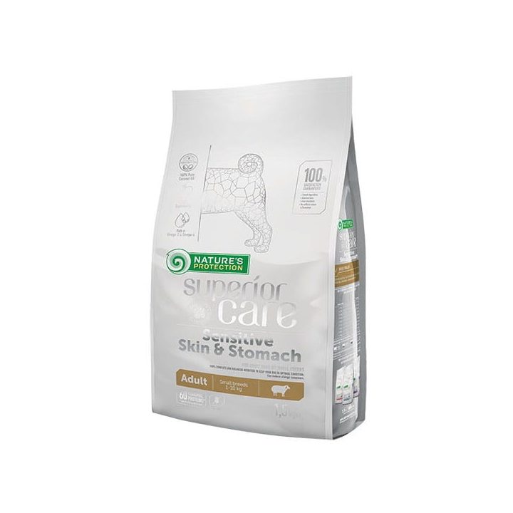 NATURE'S PROTECTION Superior Care Skin & Stomach Adult Small Lamb - dry dog ??food - 1.5 kg