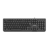 NATEC KEYBOARD TROUT SLIM USB US LAYOUT BLACK