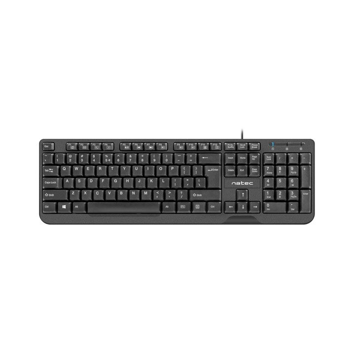 NATEC KEYBOARD TROUT SLIM USB US LAYOUT BLACK