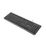 NATEC KEYBOARD TROUT SLIM USB US LAYOUT BLACK