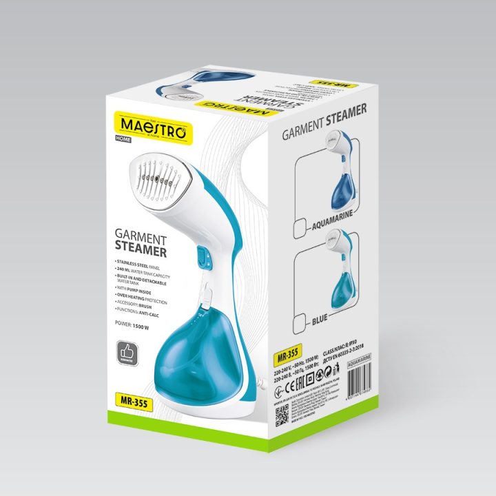 Clothes steamer 1500W Maestro MR-355-BLUE