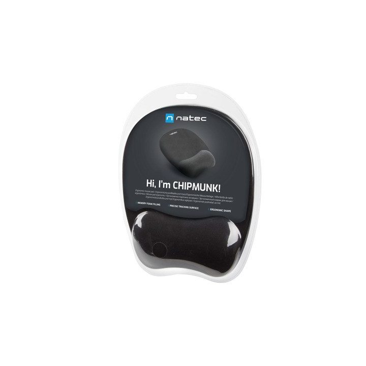 Natec Mouse pad with foam filling CHIPMUNK black