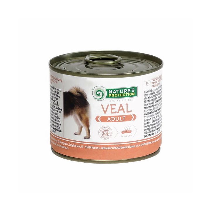 NATURE'S PROTECTION Adult Veal - wet dog food - 200 g