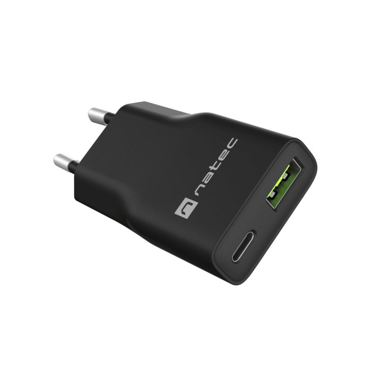 NATEC NUC-2377 mobile device charger Universal Black AC Fast charging Indoor