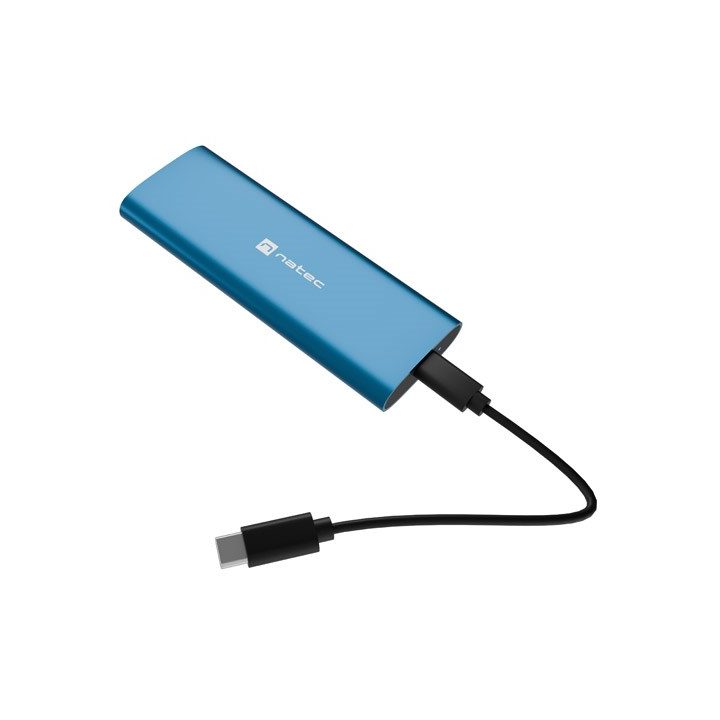 NATEC RHINO M.2 NVME LITE EXTERNAL SSD ENCLOSURE USB-C 3.2 GEN 2 HORIZON BLUE