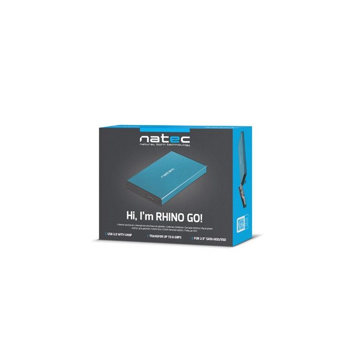 NATEC CASE HDD RHINO GO (USB 3.0 2.5 BLUE)