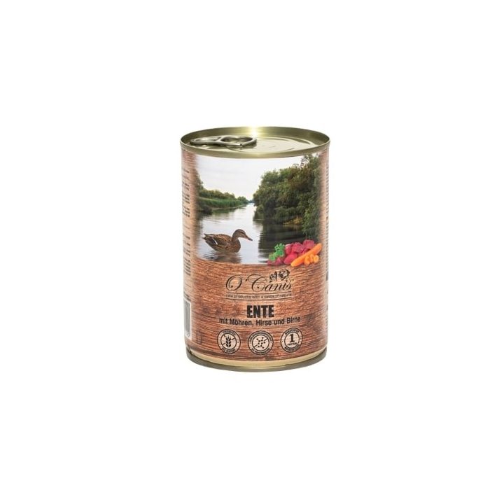 O'CANIS canned dog food- wet food- duck millet and carrots - 400 g