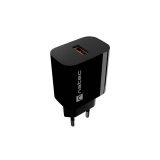 WALL CHARGER NATEC RIBERA 1X USB-A 18W BLACK