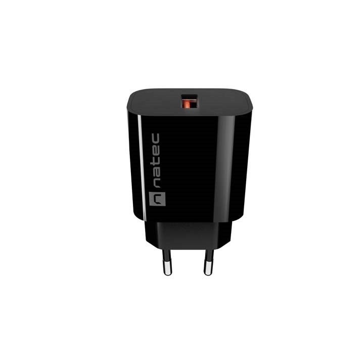 WALL CHARGER NATEC RIBERA 1X USB-A 18W BLACK