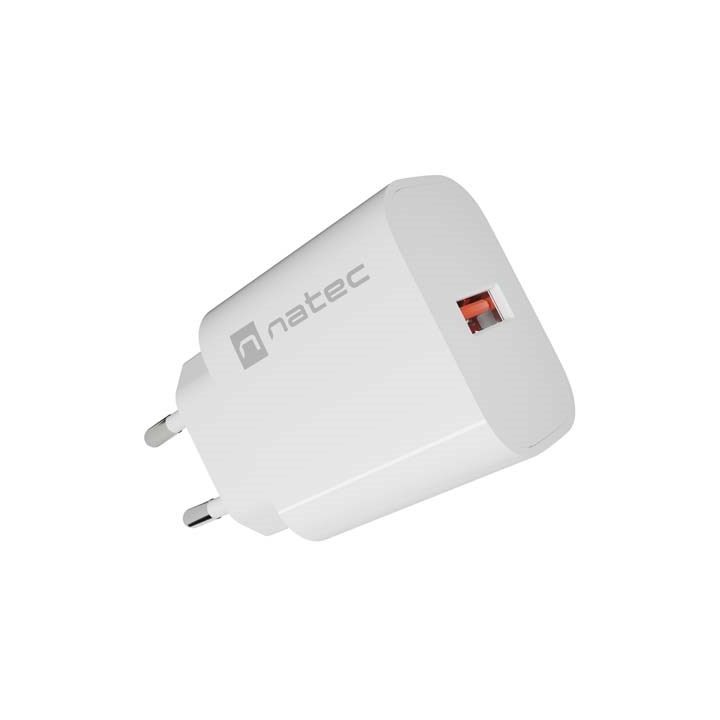 WALL CHARGER NATEC RIBERA 1X USB-A 18W WHITE