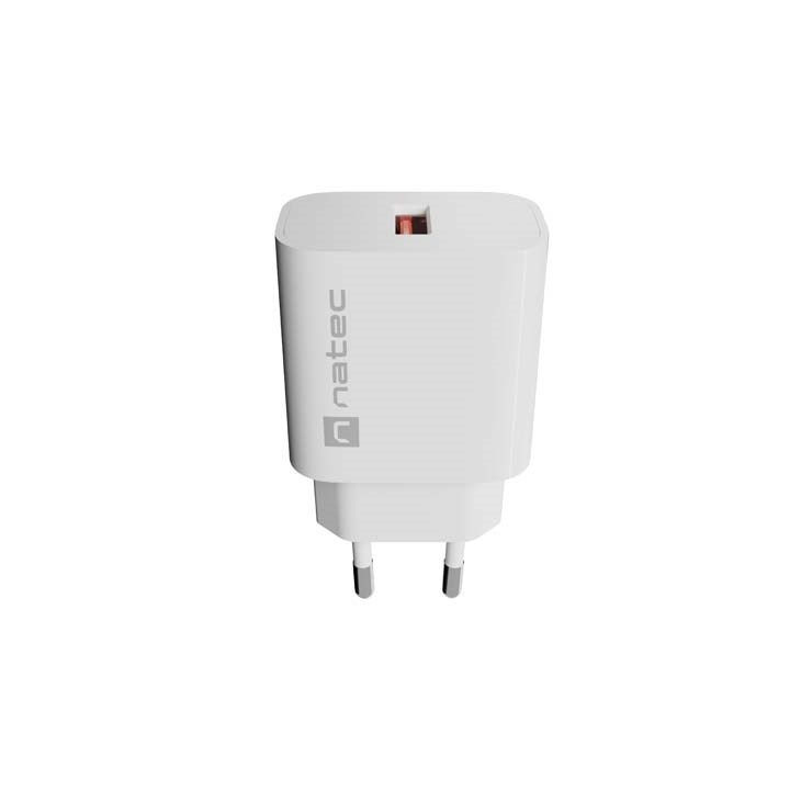 WALL CHARGER NATEC RIBERA 1X USB-A 18W WHITE