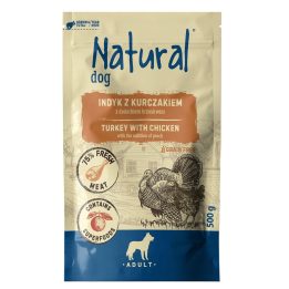 NATURAL Turkey with chicken and peach - wet dog food - 500g