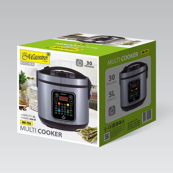 Maestro MR-794 multi cooker 5 L 900 W Black Satin steel