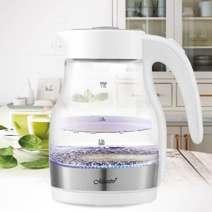 Maestro MR061 electric kettle 1.7 L 2200 W Transparent White