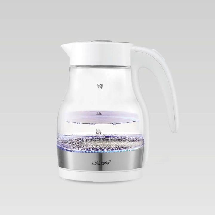 Maestro MR061 electric kettle 1.7 L 2200 W Transparent White