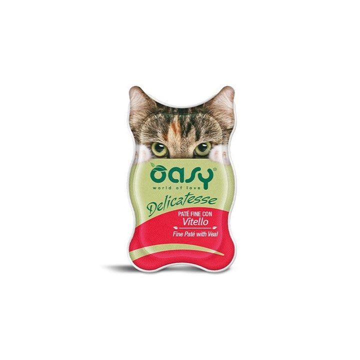 OASY Delicatesse Fine paté with Veal - wet cat food - 85g