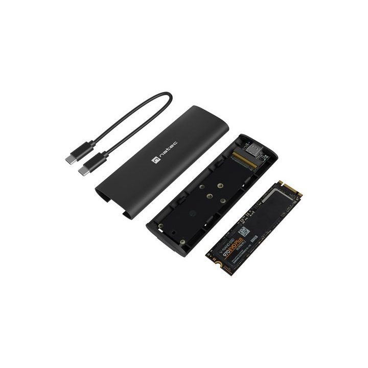NATEC NKZ-2286 storage drive enclosure SSD enclosure Black M.2