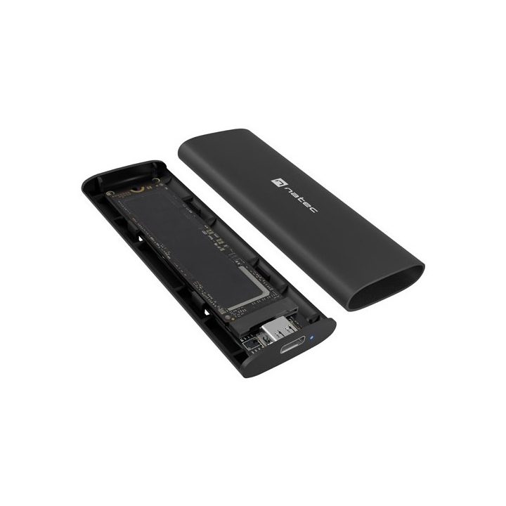 NATEC NKZ-2286 storage drive enclosure SSD enclosure Black M.2
