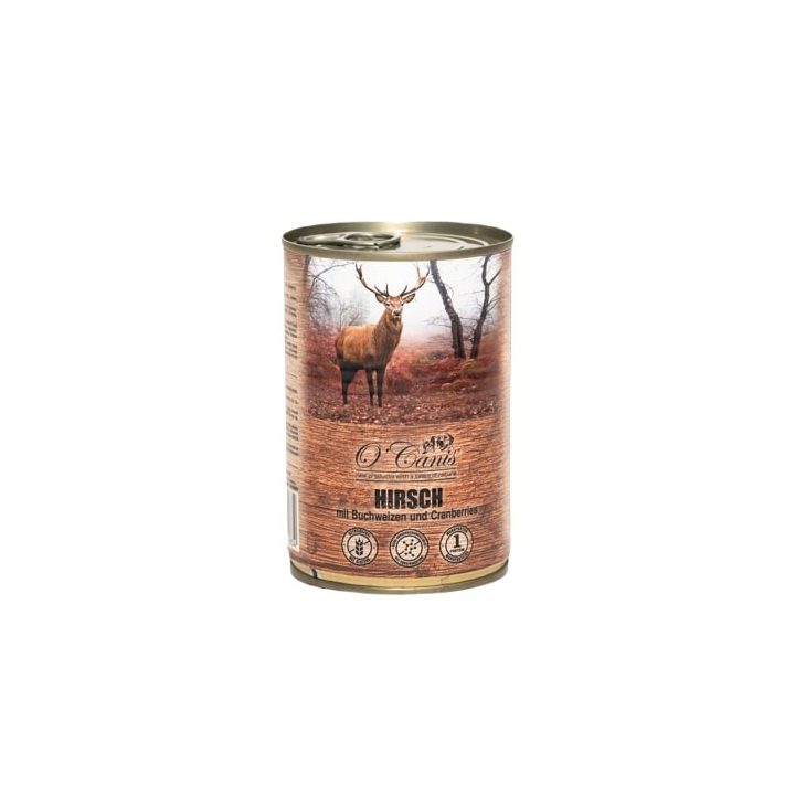 O'CANIS canned dog food- wet food- deer with buckwheat - 400 g