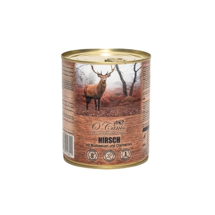 O'CANIS canned dog food- wet food- deer with buckwheat- 800 g
