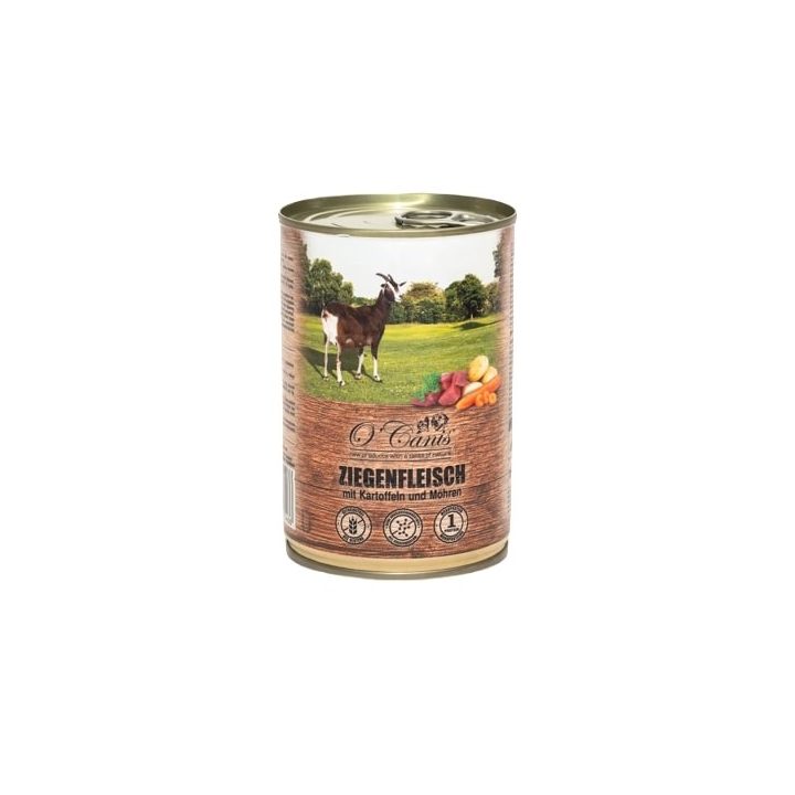 O'CANIS canned dog food- wet food-goat with potatoes- 400 g