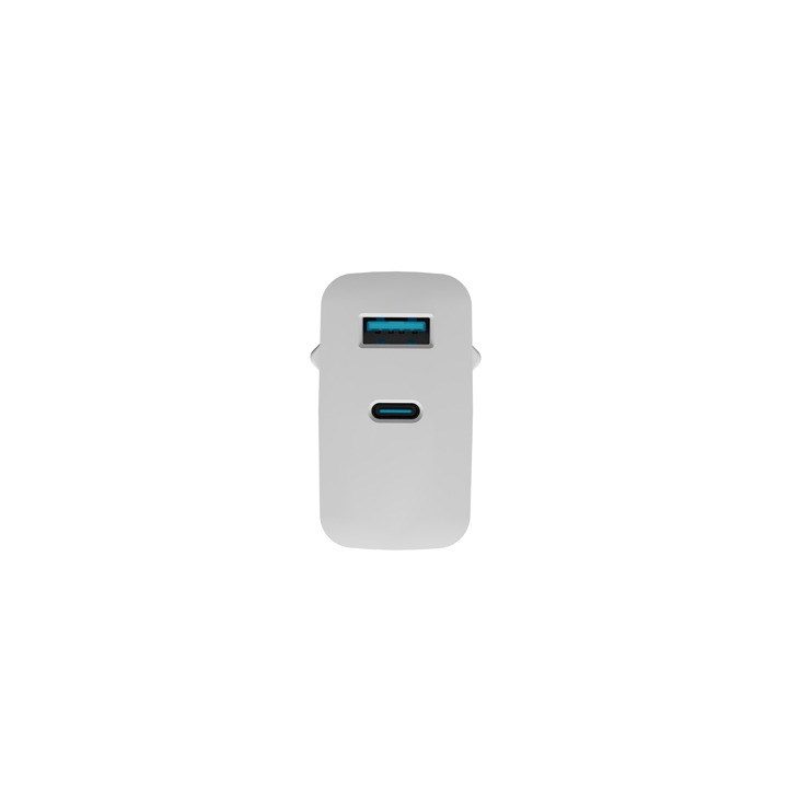 NATEC RIBERA GAN CHARGER 1x USB-A + 1x USB-C 65W WHITE