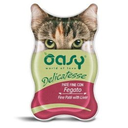 OASY Delicatesse Fine paté with Liver - wet cat food - 85g