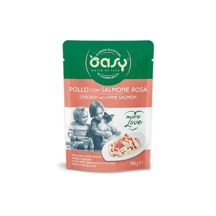 OASY More Love Chicken with salmon - wet cat food - 70g