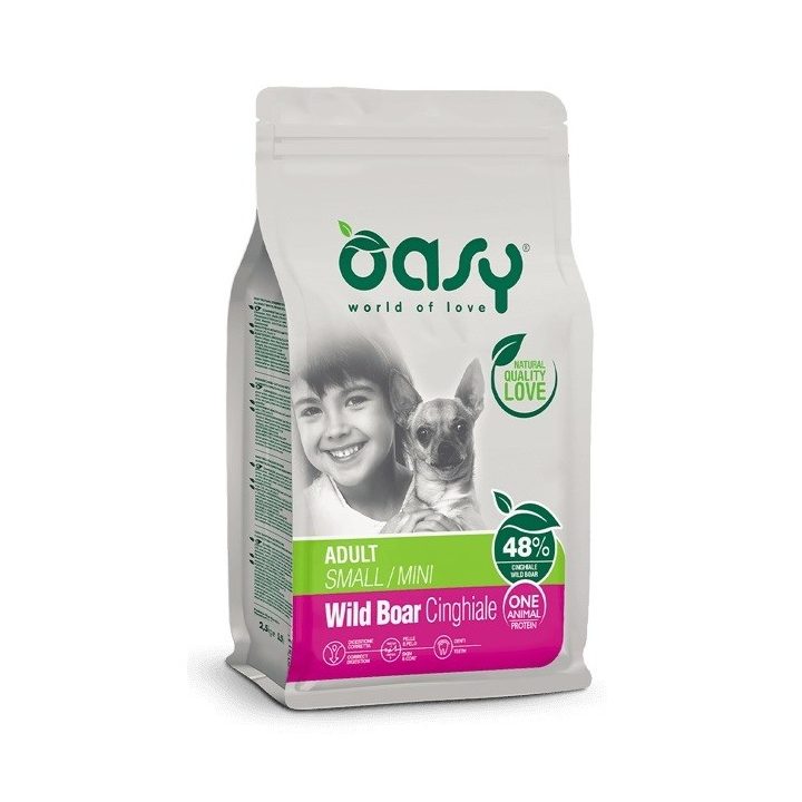 OASY One Animal Protein Adult Small/Mini Wild Boar - dry dog food - 2 5kg