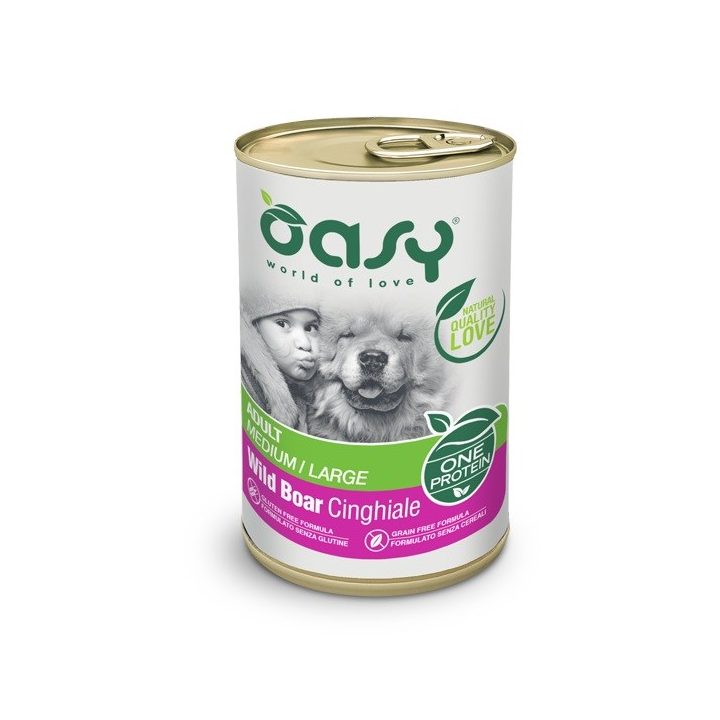 OASY One Protein Adult Medium/Large Wild Boar - wet dog food - 400g