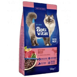 OPTIVITAL With fresh beef - dry cat food - 1 4kg