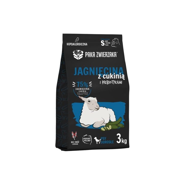 PAKA ZWIERZAKA Lamb with zucchini S - dry dog food - 3kg