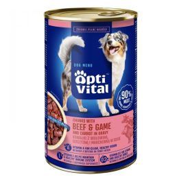 OPTIVITAL Chunks with beef game and carrots in gravy - wet dog food - 1250g